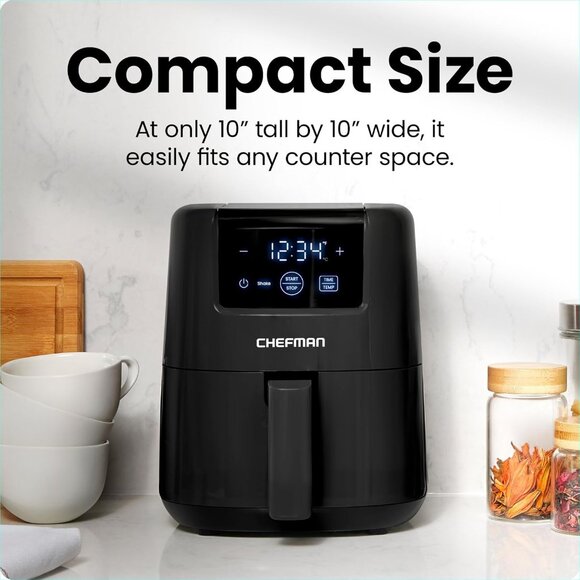 NEW Chefman 2 Quart Small Compact Countertop Digital TurboFry Touch Air Fryer - Picture 7 of 15